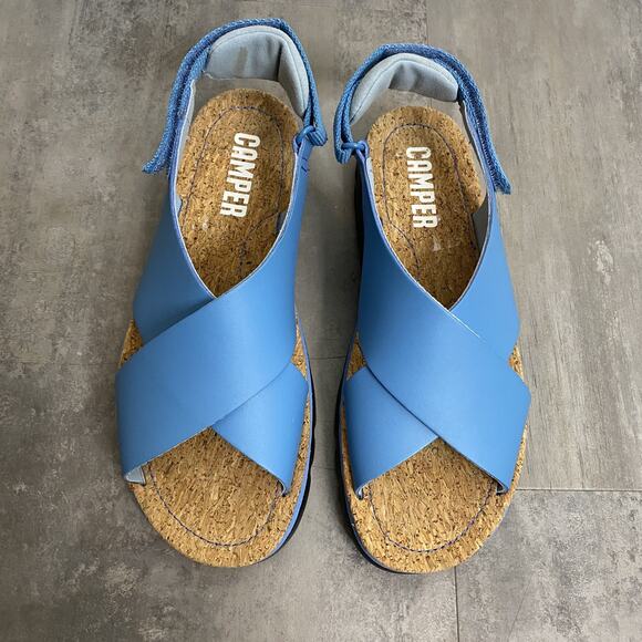 CAMPER Oruga Blue Sandals Slingback Size 9 - Picture 6 of 8
